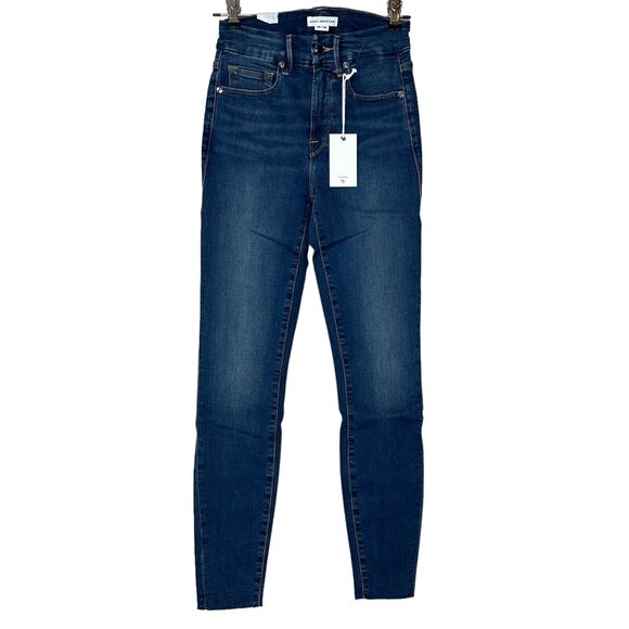 Good American Denim - Good American Good Waist Crop Raw Hem Hi-Rise Jeans Skinny Blue331 00/24 NWT